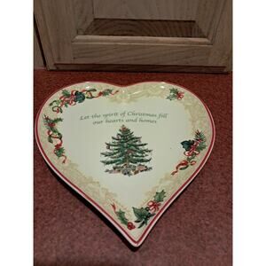 Spode Christmas Tree Let the Spirit of Christmas Heart Tray